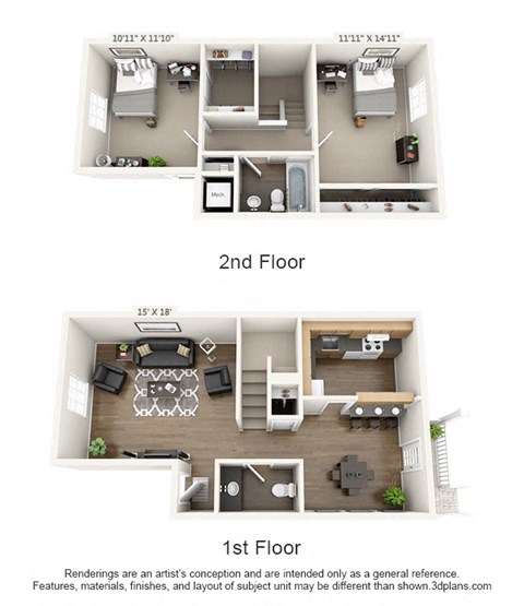 a floor plan of 2nd floor
